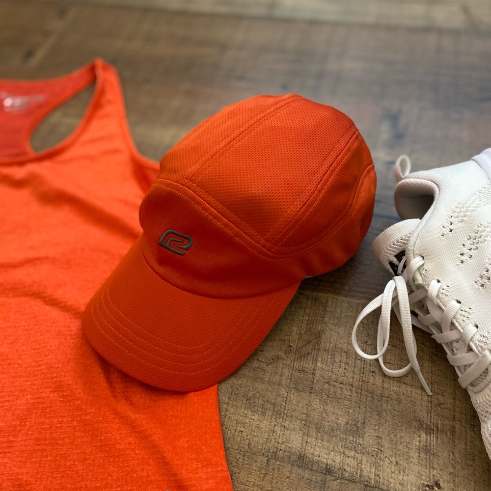 Running Dark Orange Adjustable Athletic Cap